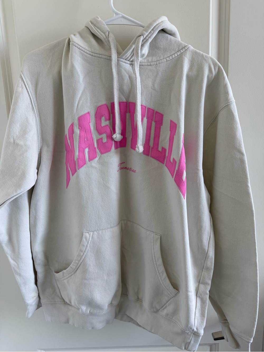 🥭2 for $9 Nashville Pink Arch Hoodie - Light Gray